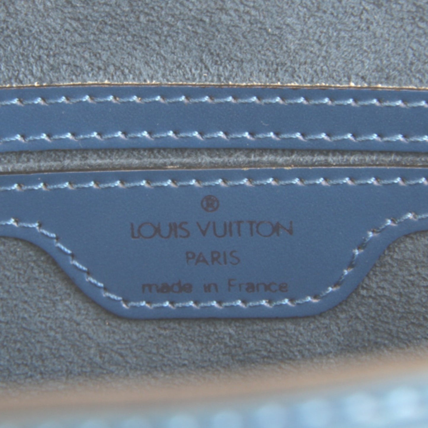 Louis Vuitton Saint Jacques, Blue, Leather, handbag