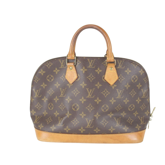 Louis Vuitton Alma, Brown, Canvas, handbag