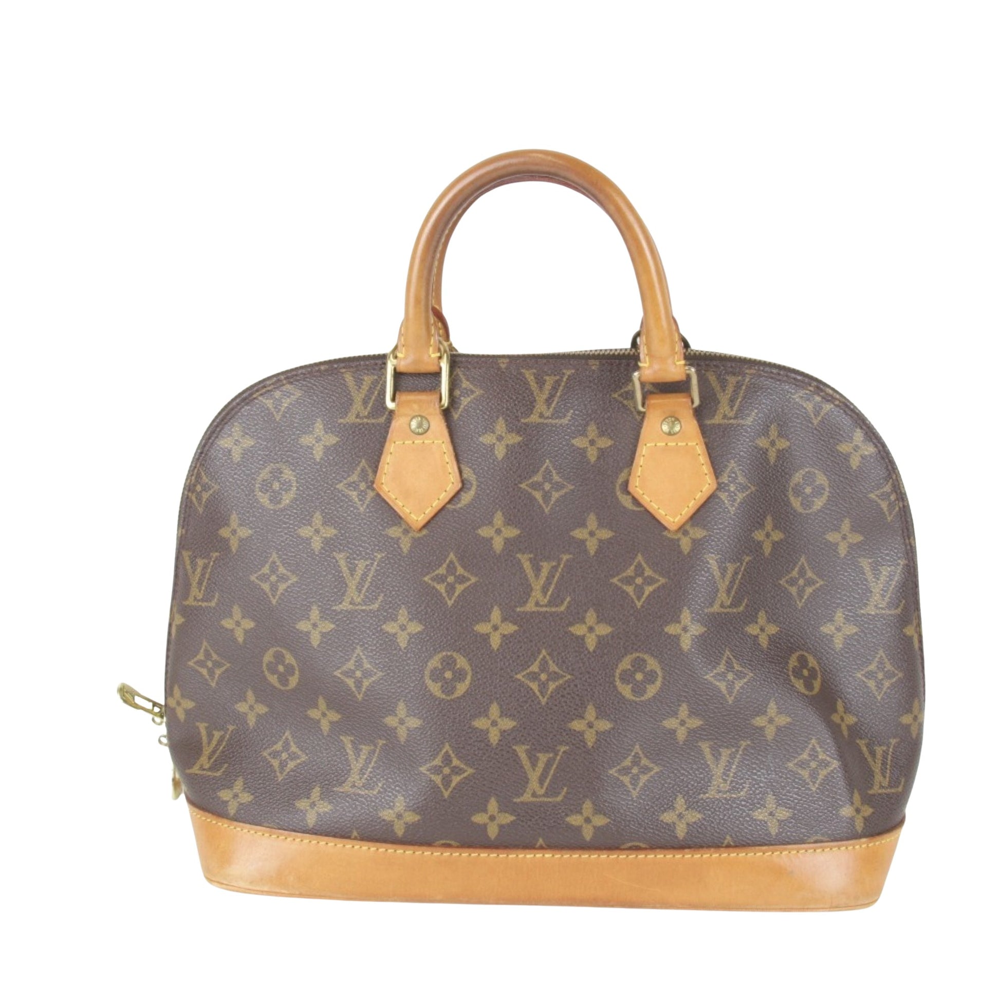 Louis Vuitton Alma, Brown, Canvas, handbag