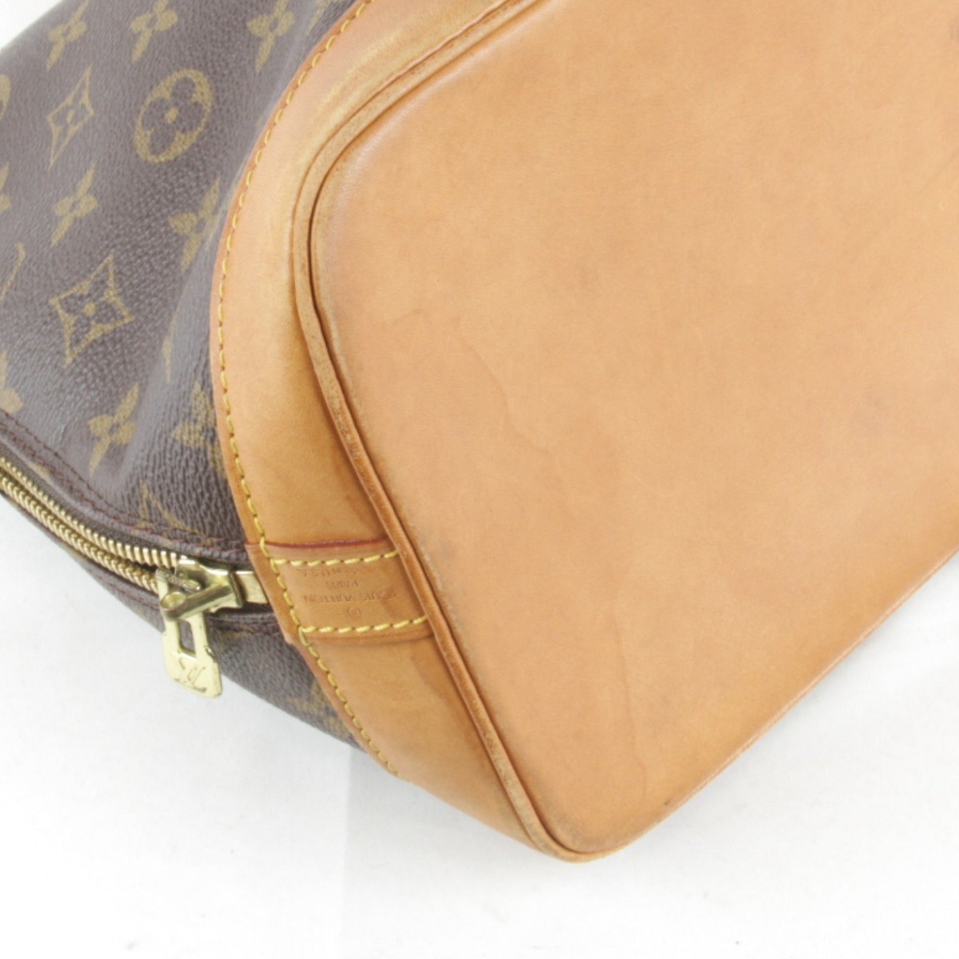 Louis Vuitton Alma, Brown, Canvas, handbag