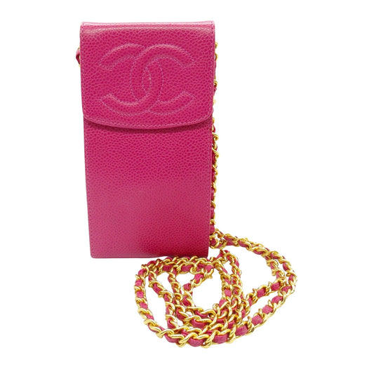 Chanel Logo CC, Pink, Leather, shoulder