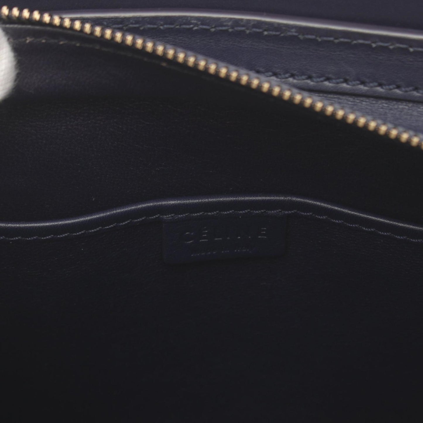 Céline Luggage, Navy, Leather, handbag