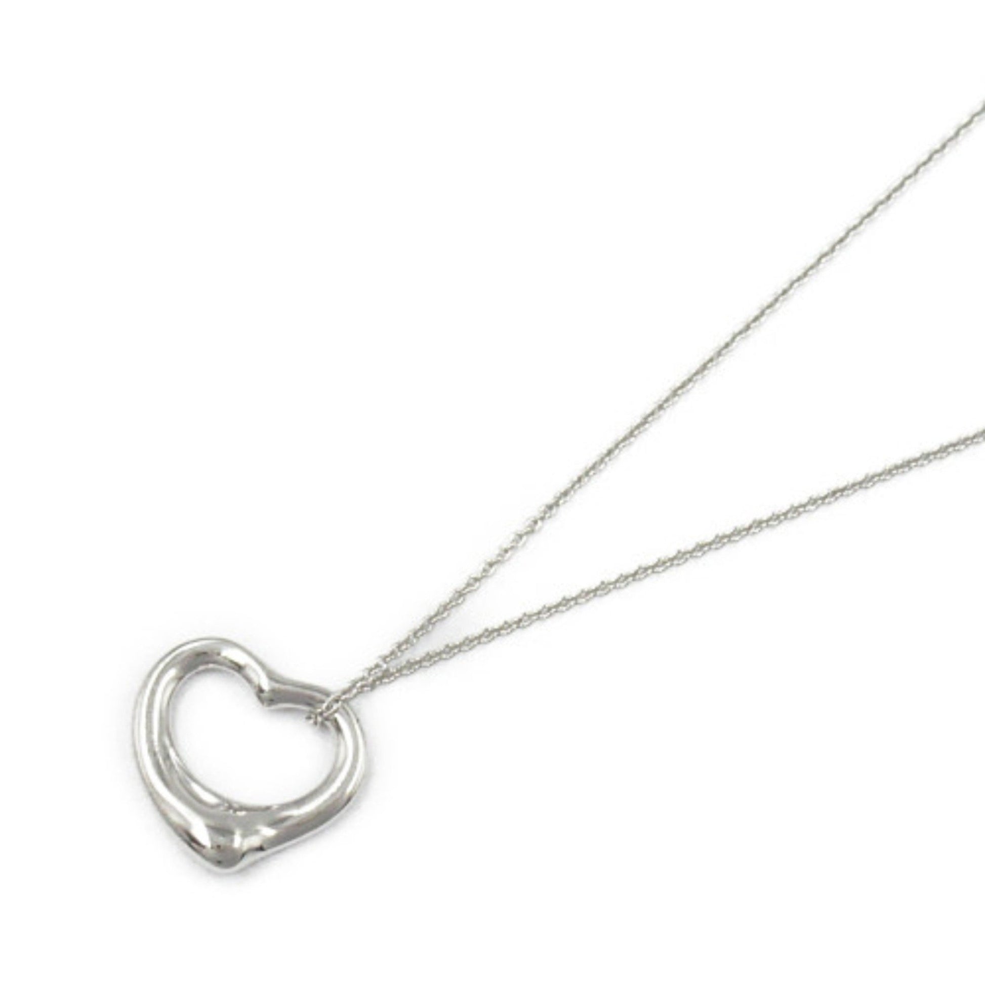 Tiffany & Co Open Heart, Silver, Platinum, necklace