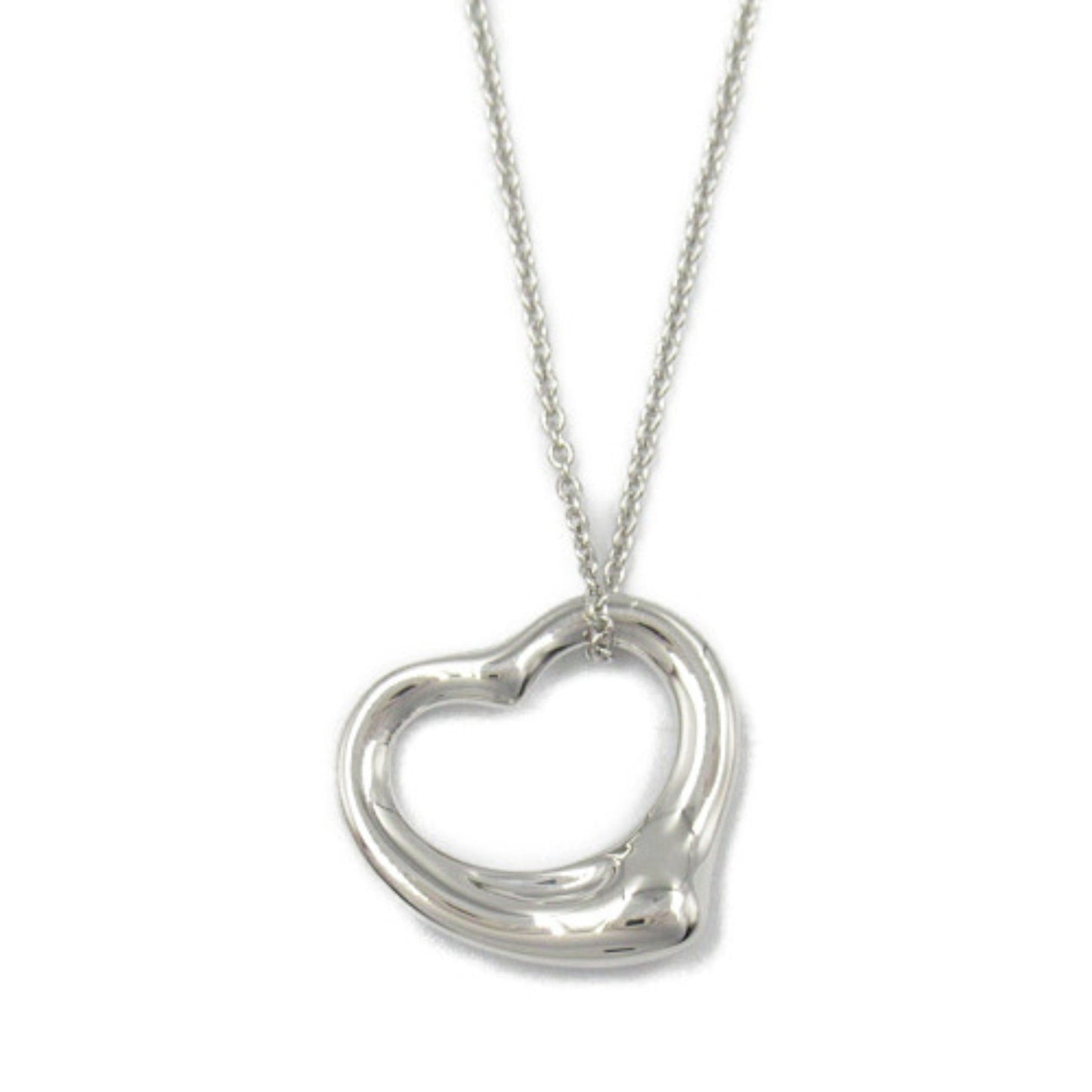 Tiffany & Co Open Heart, Silver, Platinum, necklace