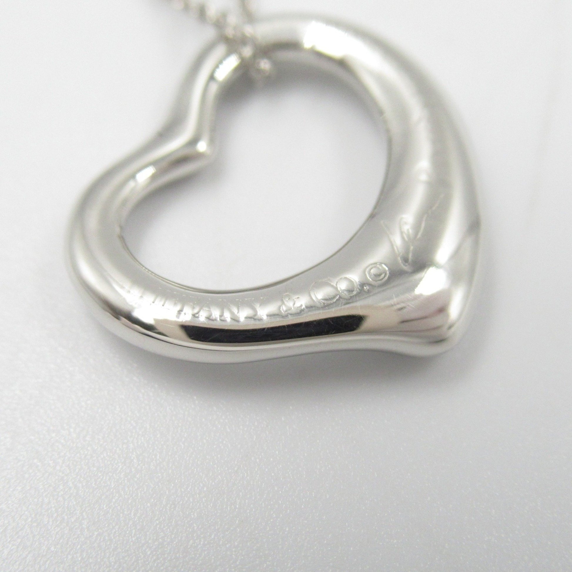 Tiffany & Co Open Heart, Silver, Platinum, necklace