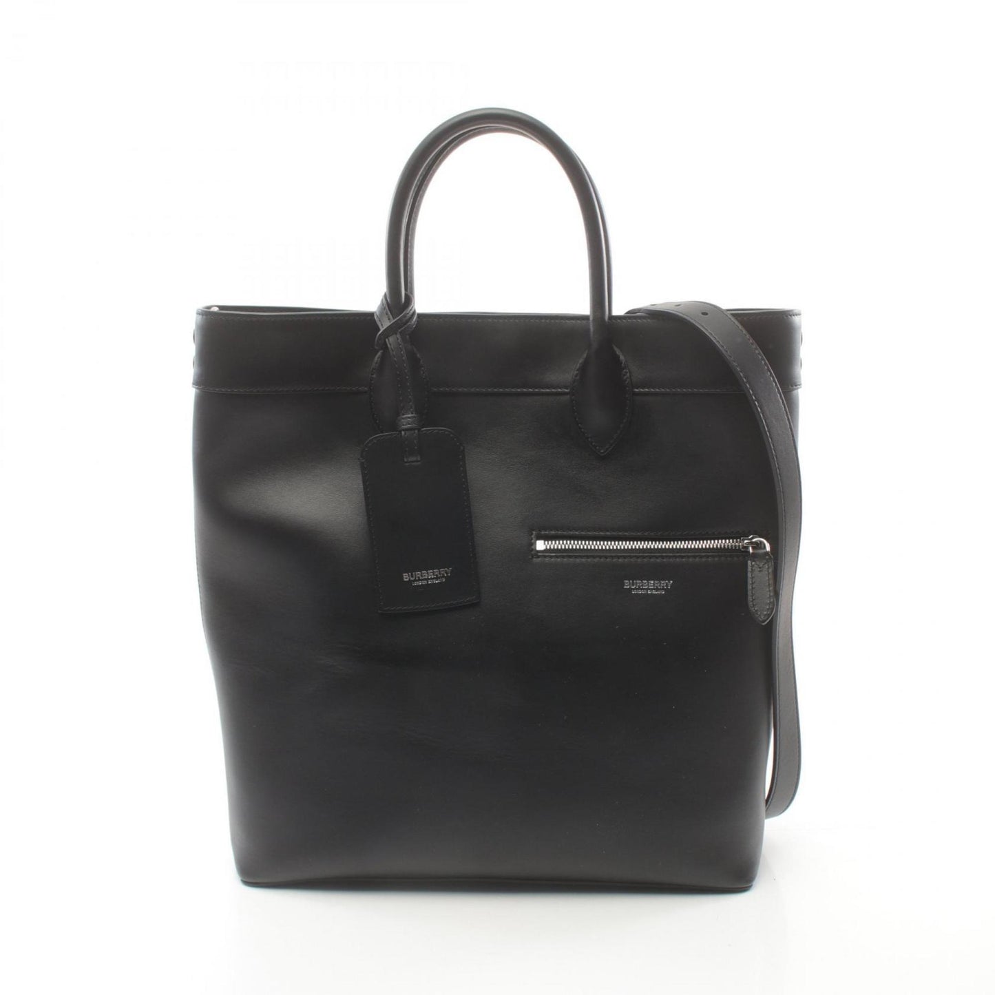 Burberry, Black, Leather, tote