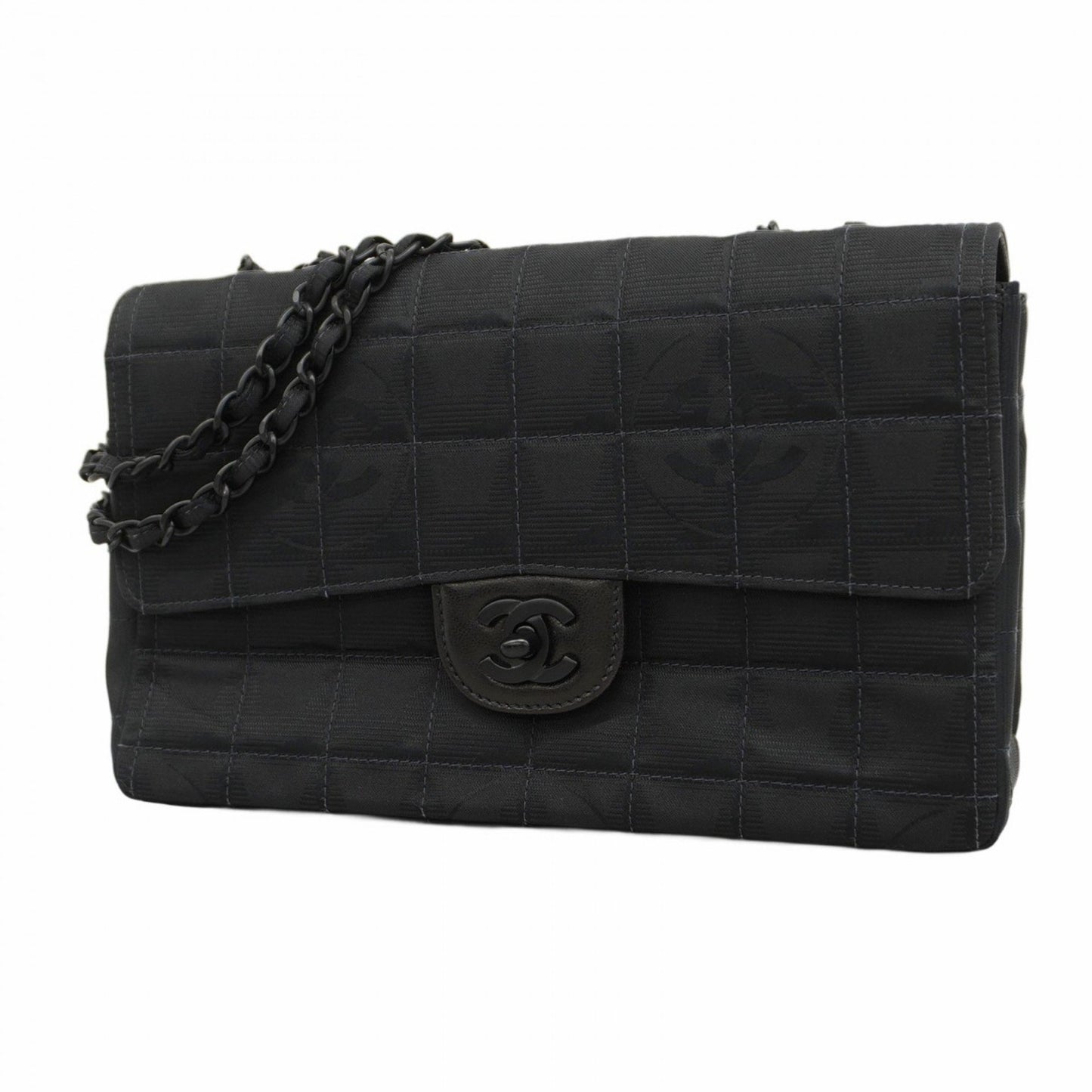 Chanel Flap bag, Black, Canvas, shoulder