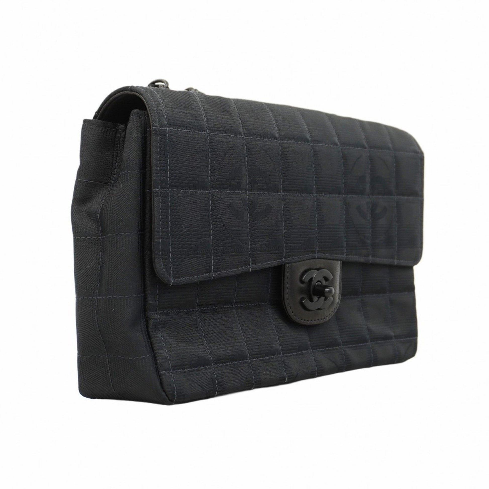 Chanel Flap bag, Black, Canvas, shoulder