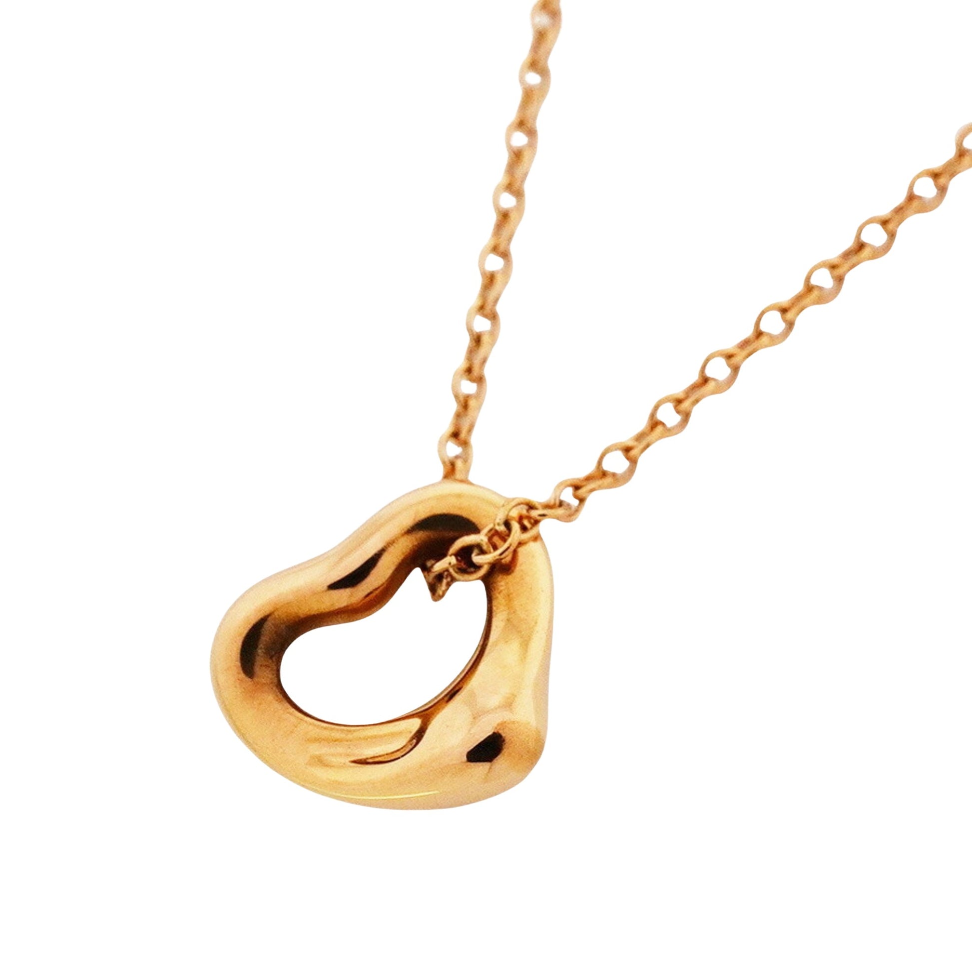 Tiffany & Co Open Heart, Gold, Rose Gold, necklace