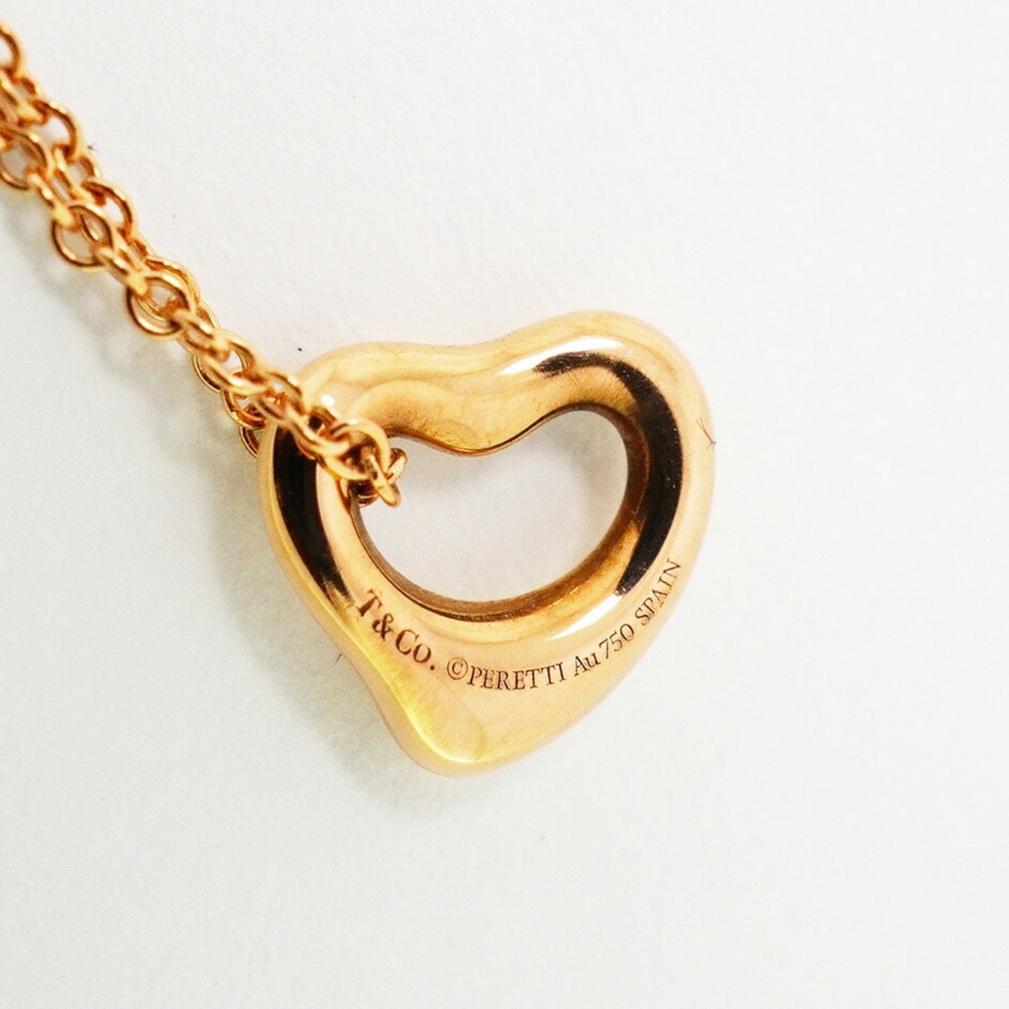 Tiffany & Co Open Heart, Gold, Rose Gold, necklace