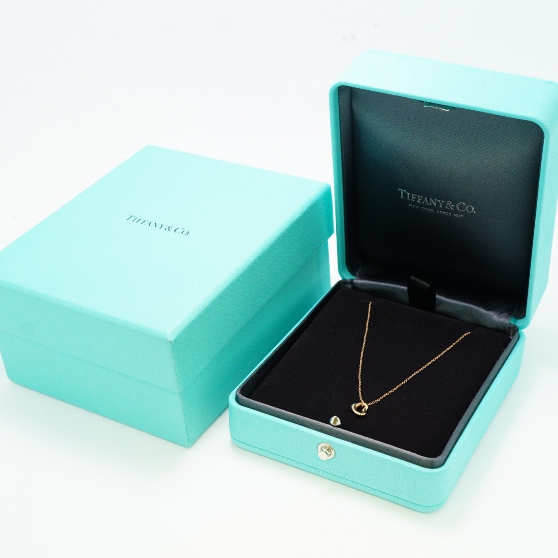 Tiffany & Co Open Heart, Gold, Rose Gold, necklace