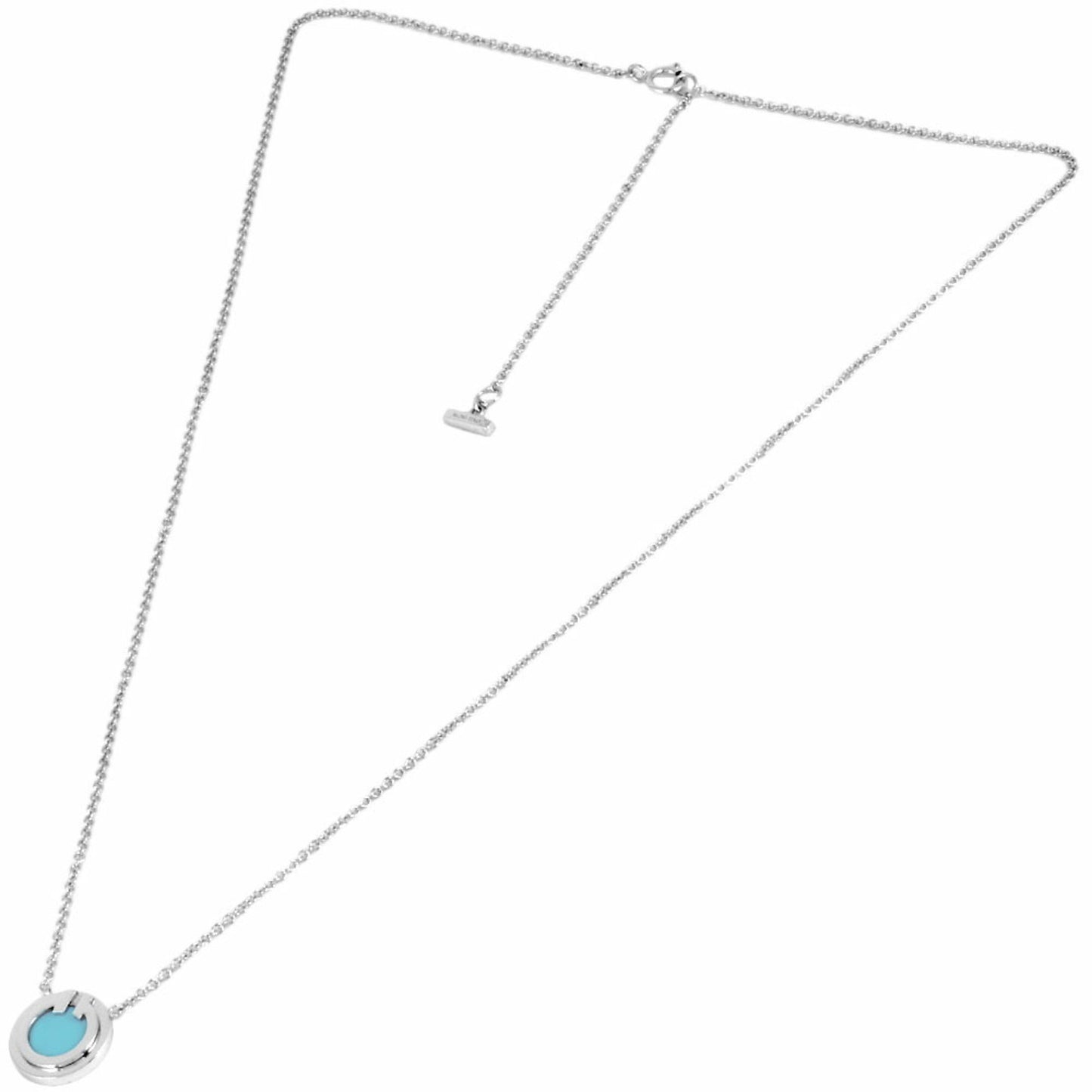 Tiffany & Co T circle, Silver, White Gold, necklace