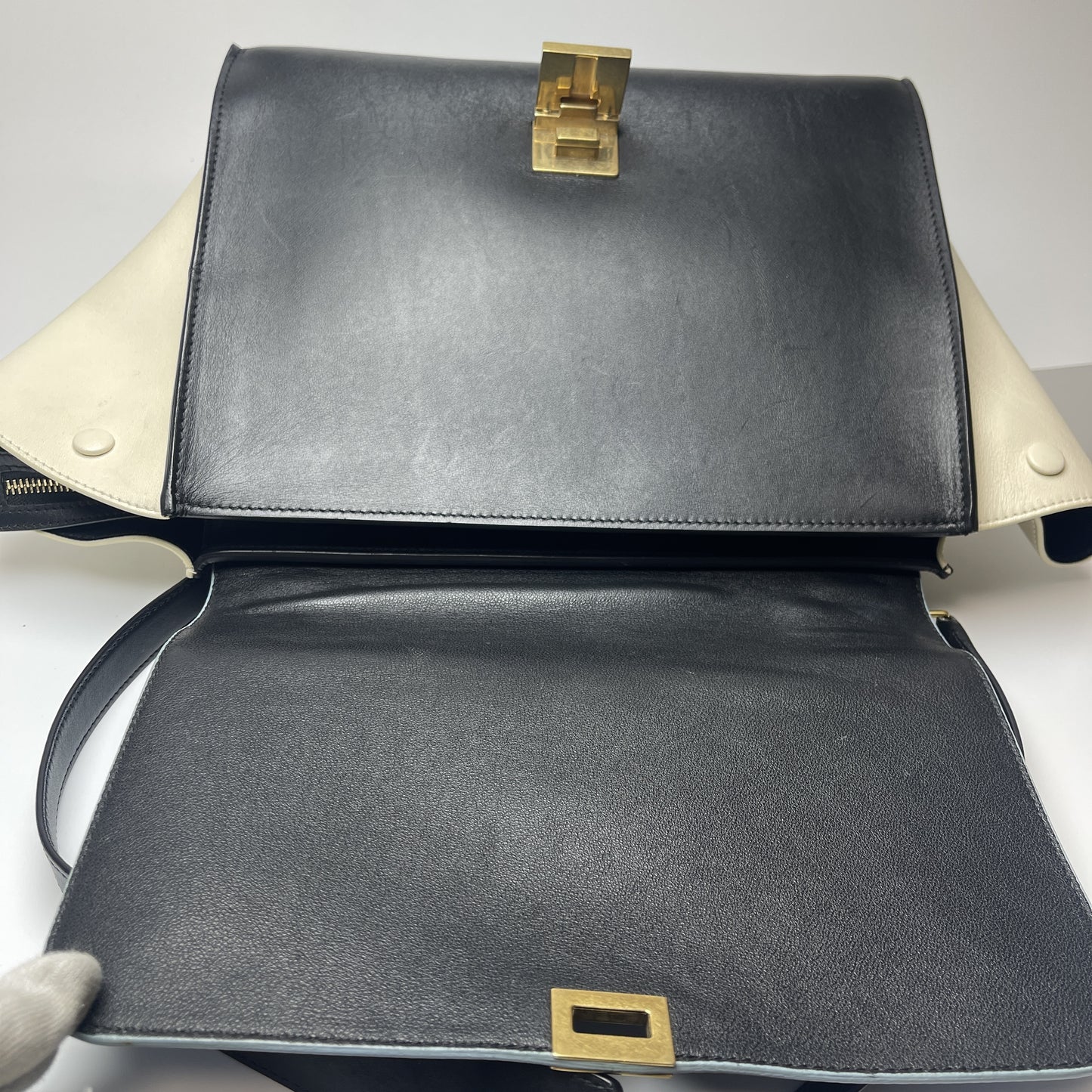 Céline Luggage, Multicolour, Leather, shoulder