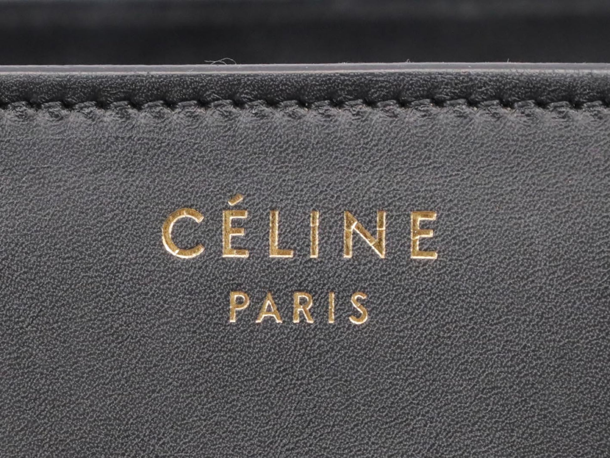 Céline, Black, Leather, shoulder