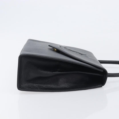 Saint Laurent Vintage Flap Top Handle Bag Caviar Leather, Black, Leather, Handbag