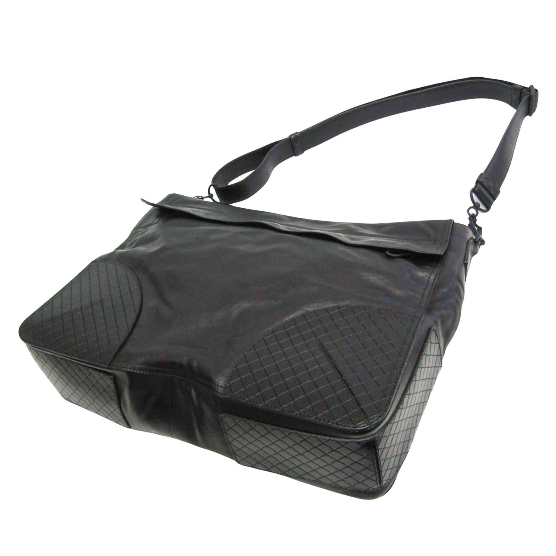 Bottega Veneta Intrecciato, Black, Leather, shoulder