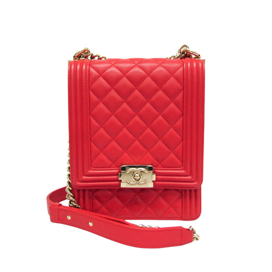 Chanel, Red, Leather, shopper