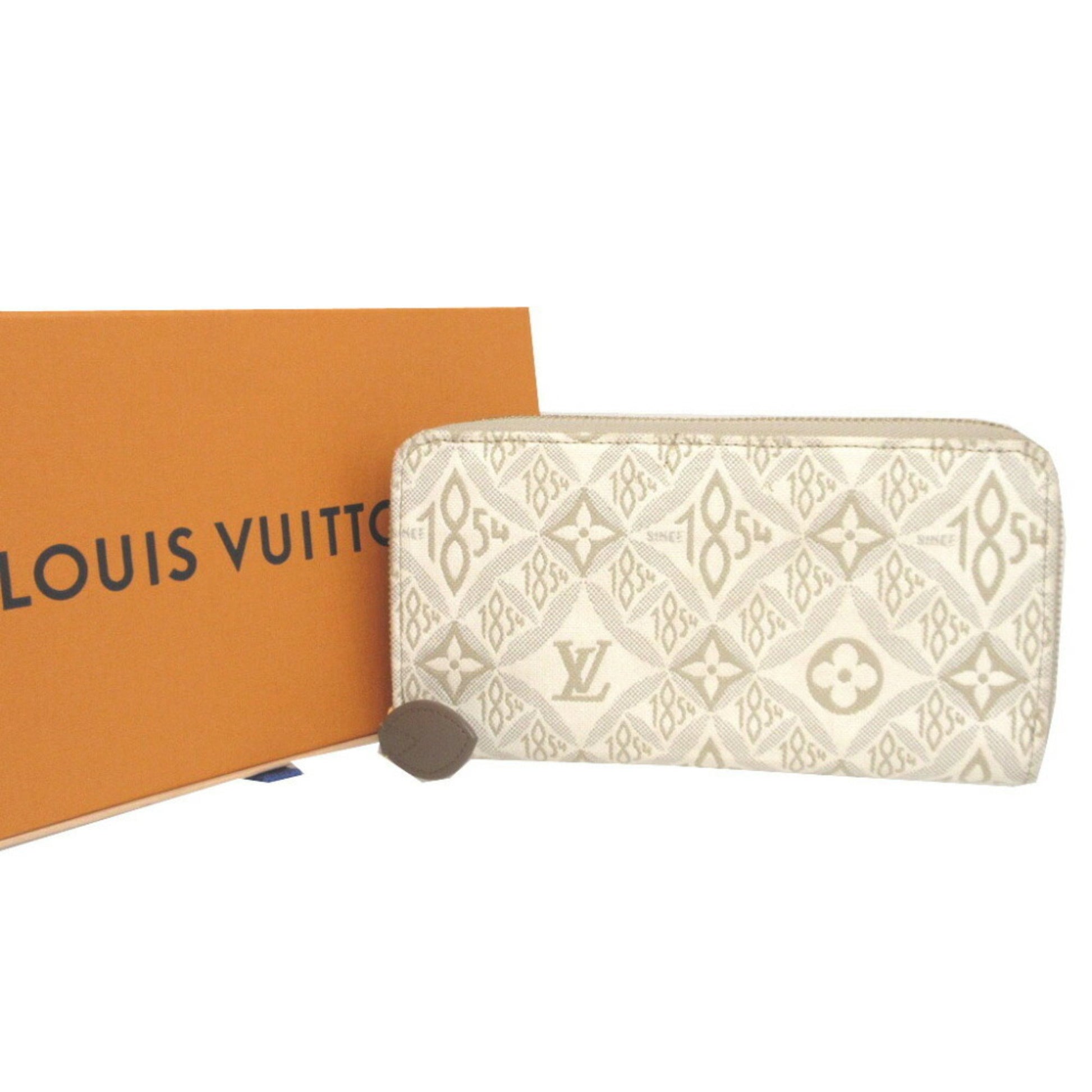 Louis Vuitton Zippy wallet, White, Canvas, wallet