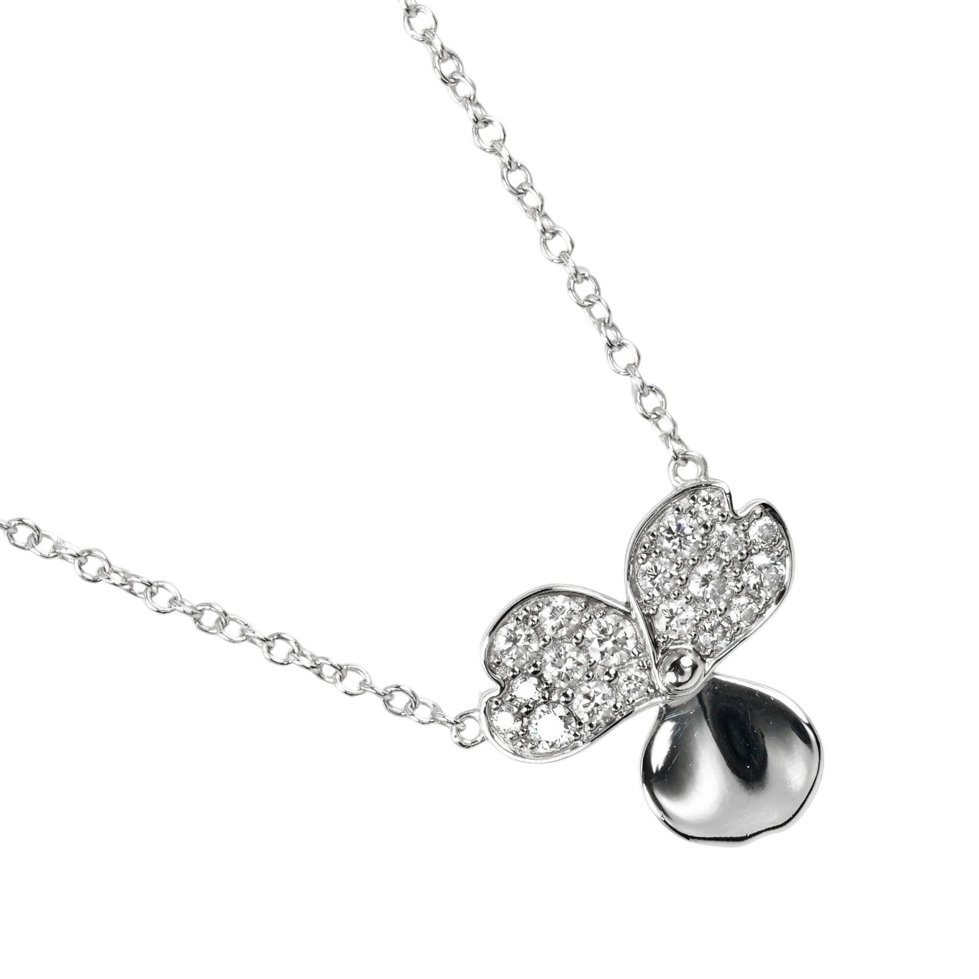 Tiffany & Co Paper flowers, Silver, Platinum, necklace