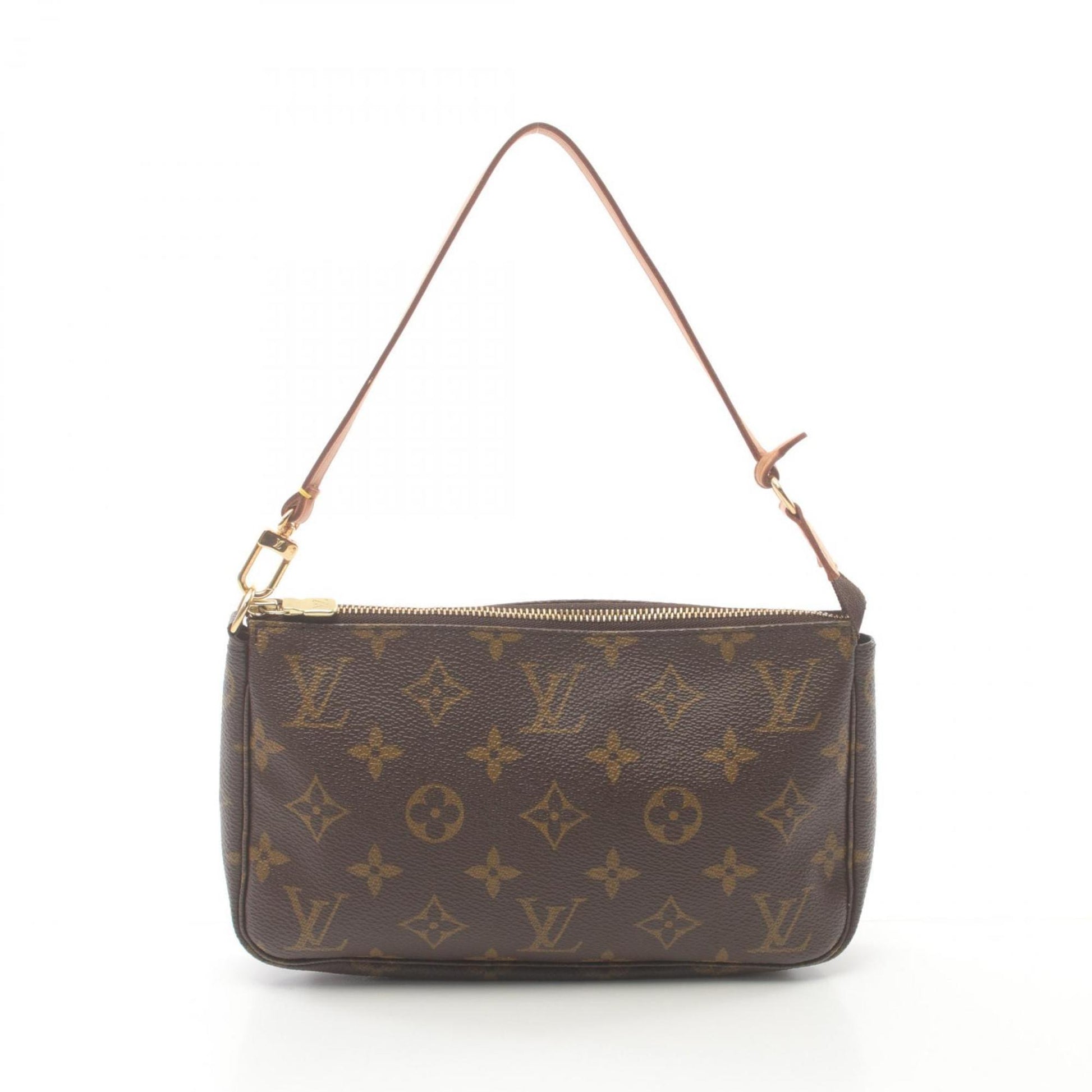 Louis Vuitton Pochette Accessoire, Brown, Canvas, clutch