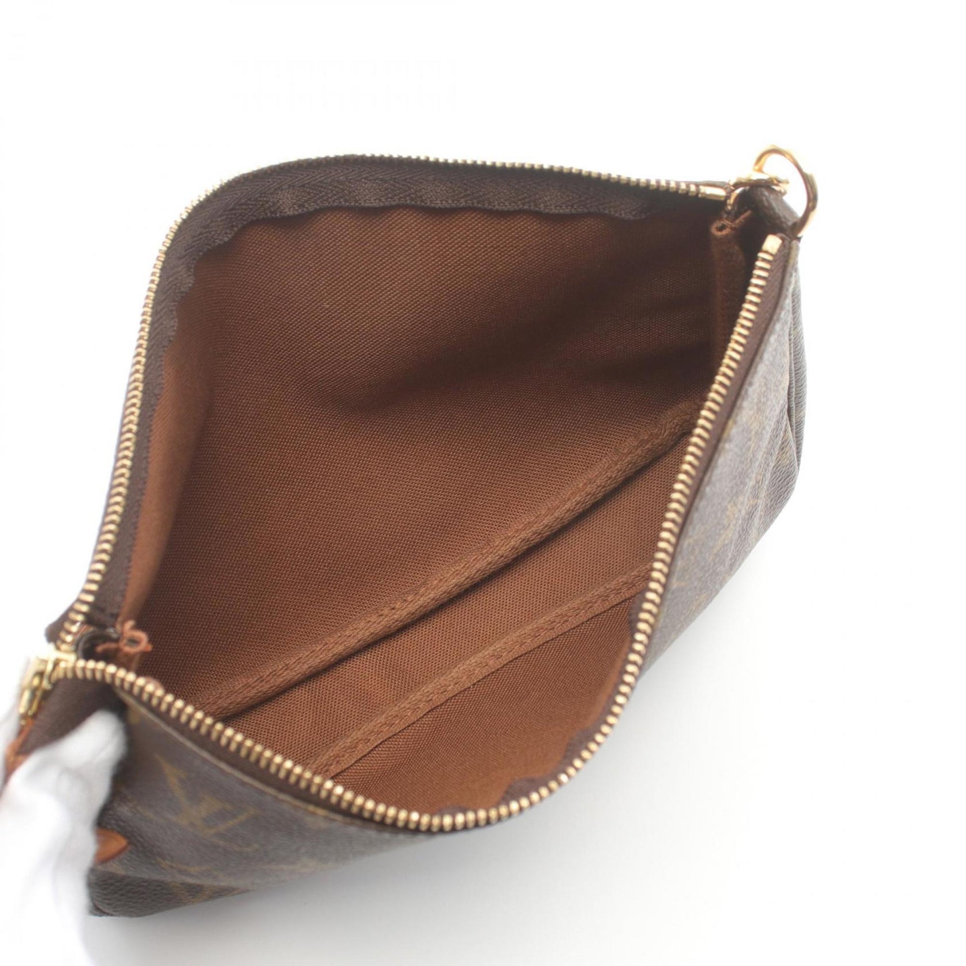 Louis Vuitton Pochette Accessoire, Brown, Canvas, clutch