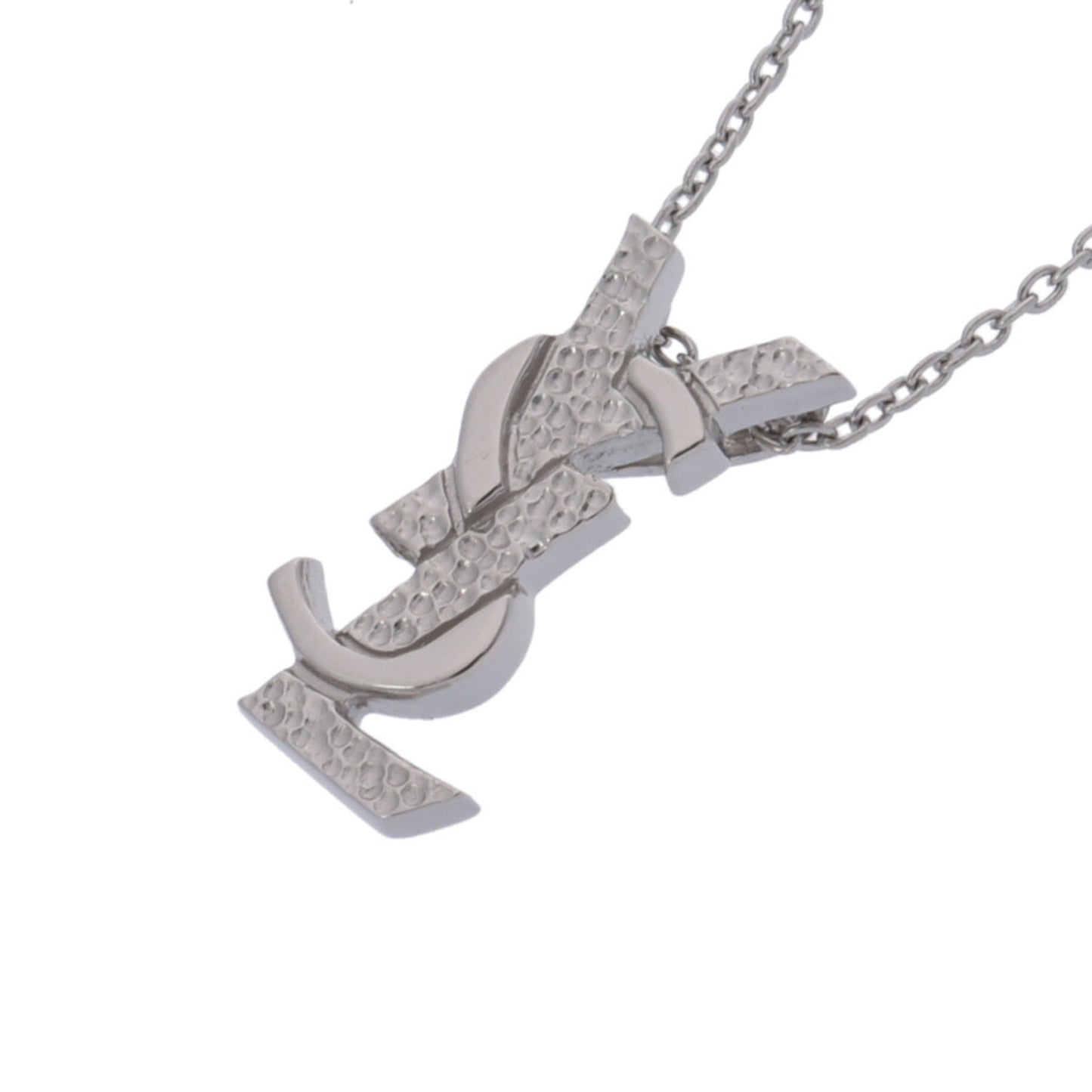 Saint Laurent Ysl Line, Silver, Platinum, necklace