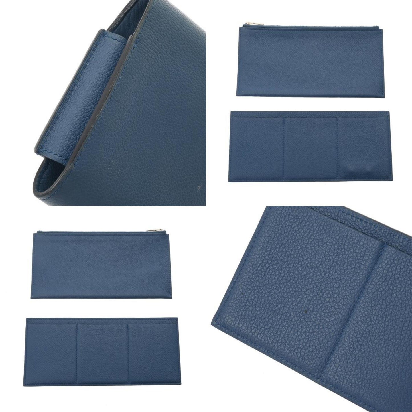 Hermès Passant, Blue, Leather, wallet