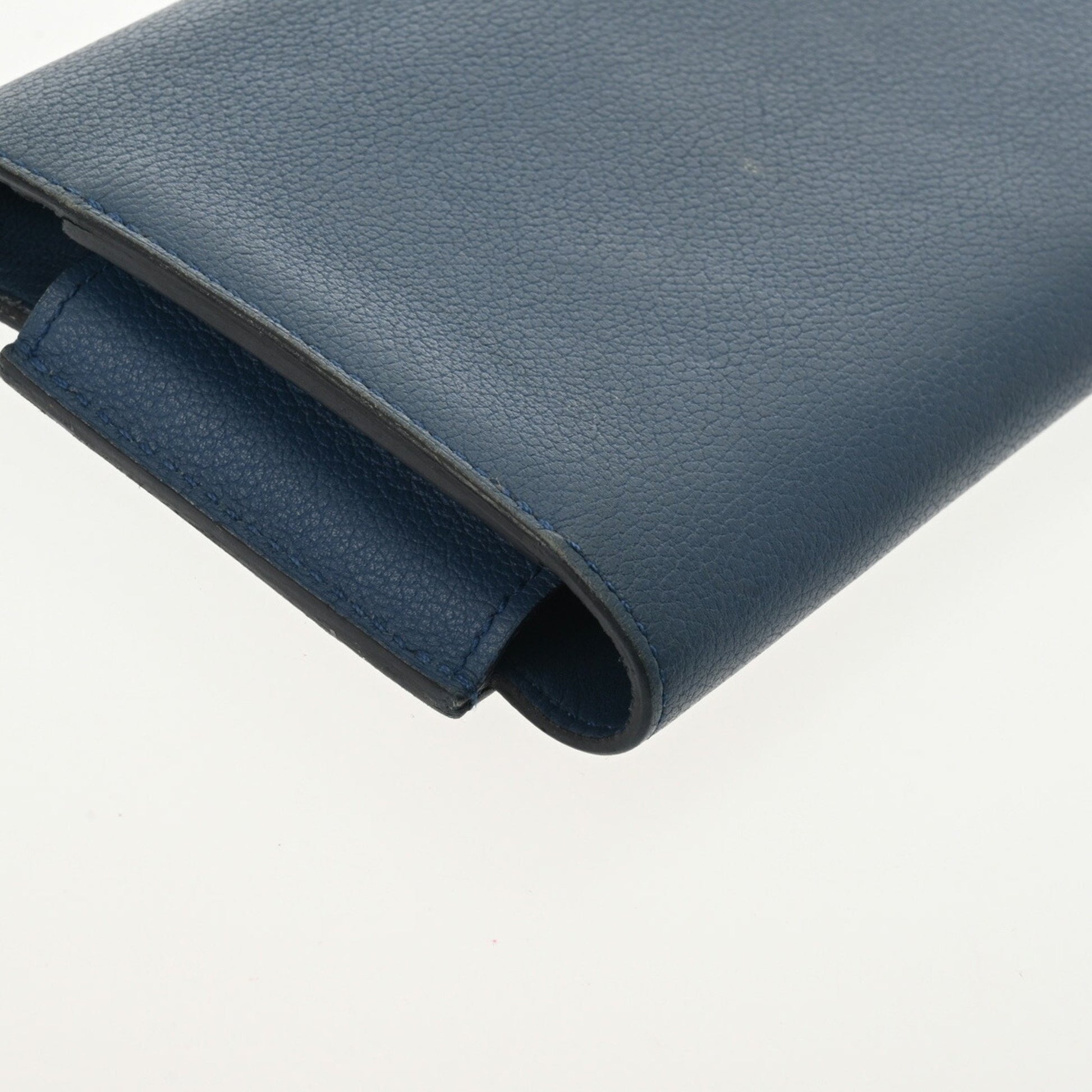 Hermès Passant, Blue, Leather, wallet