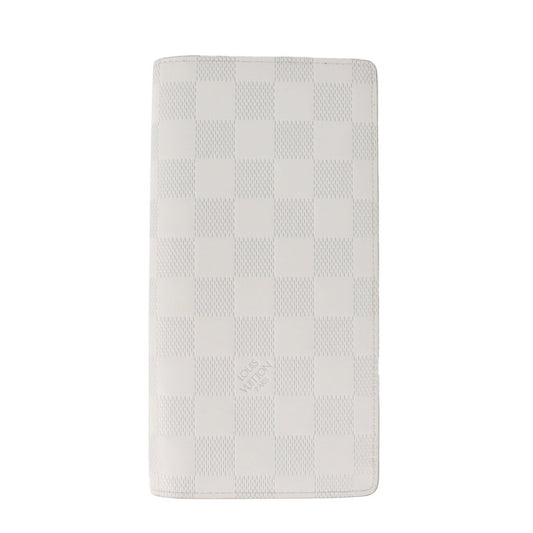 Louis Vuitton Brazza, White, Leather, wallet