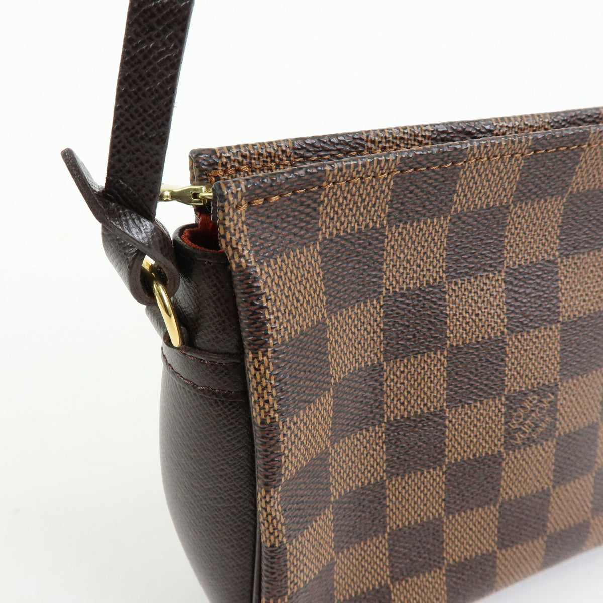 Louis Vuitton Trousse Make Up Damier, Brown, Canvas, Clutch