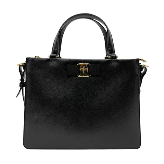 Salvatore Ferragamo Tracy, Black, Leather, handbag