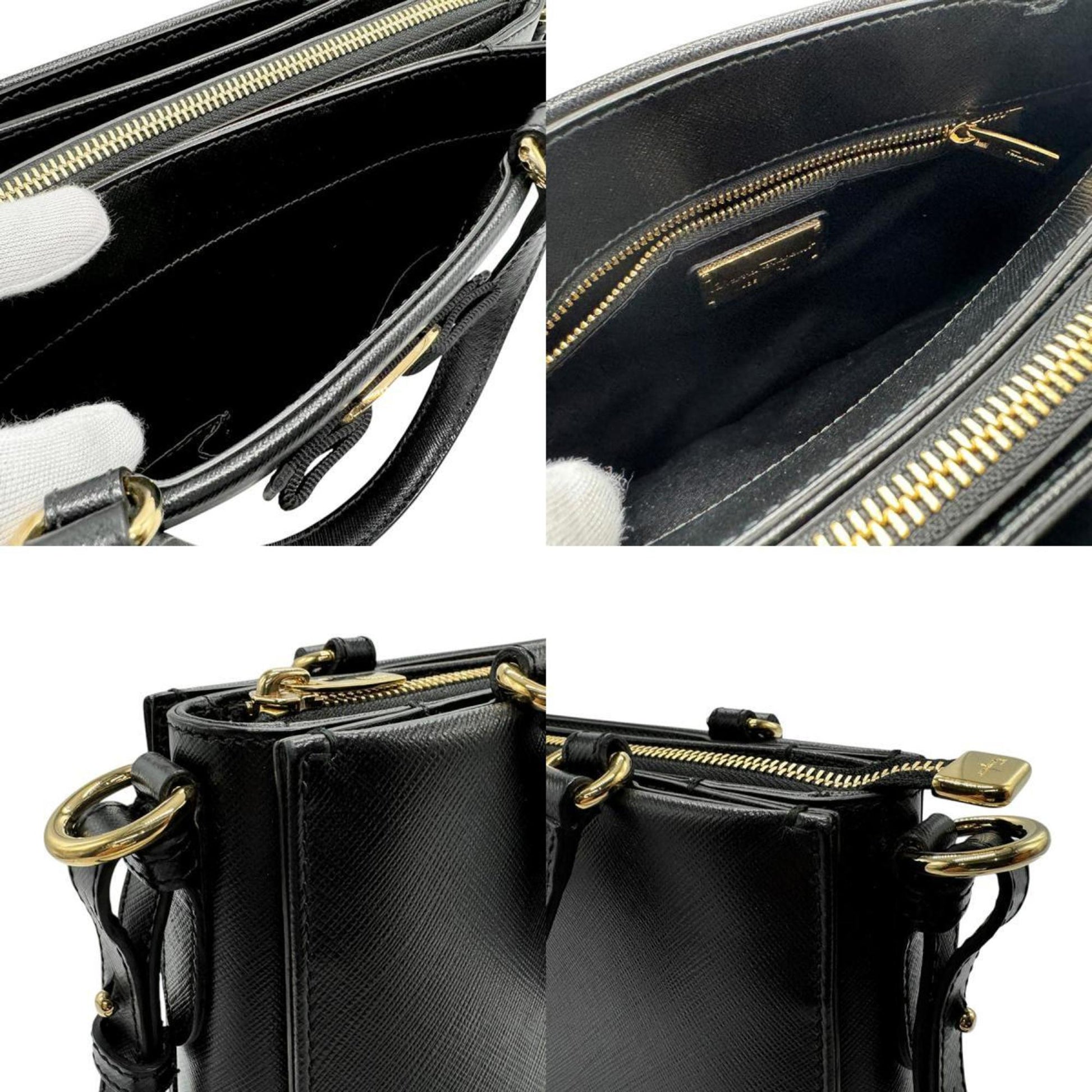 Salvatore Ferragamo Tracy, Black, Leather, handbag