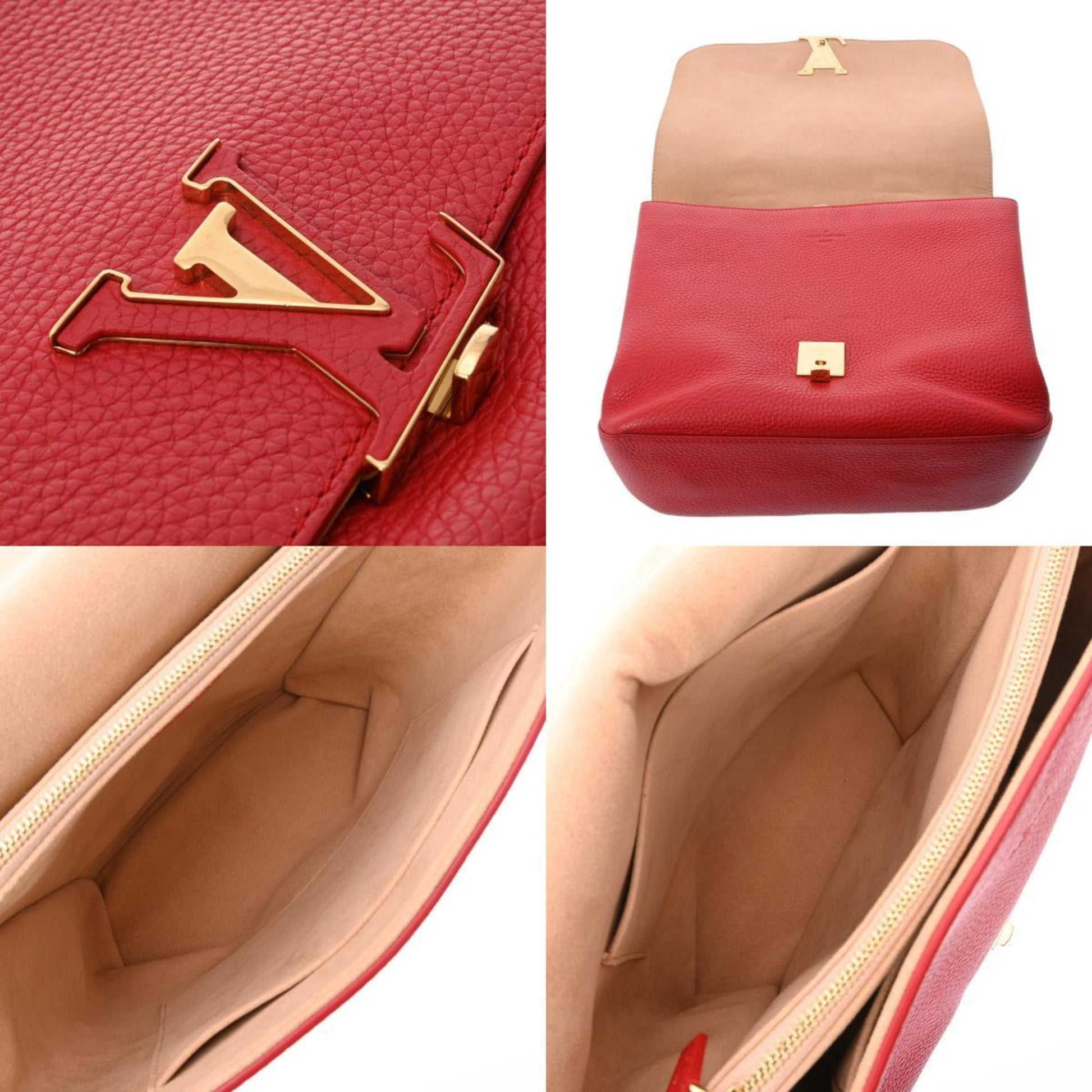 Louis Vuitton Volta, Red, Leather, shoulder