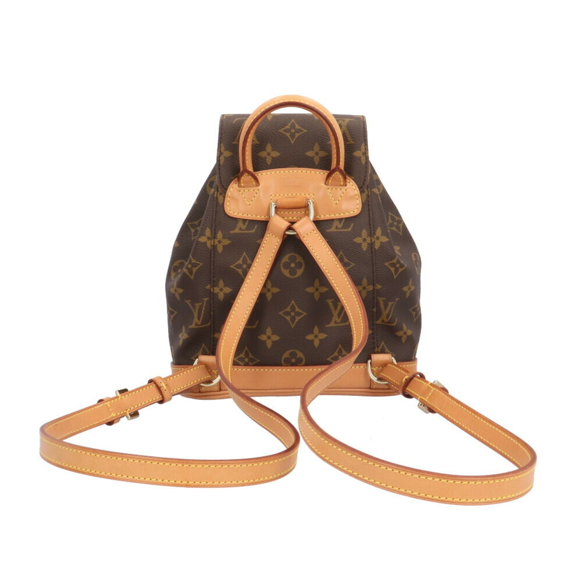 Louis Vuitton Montsouris, Brown, Canvas, backpack