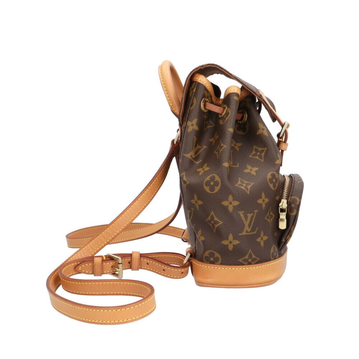 Louis Vuitton Montsouris, Brown, Canvas, backpack