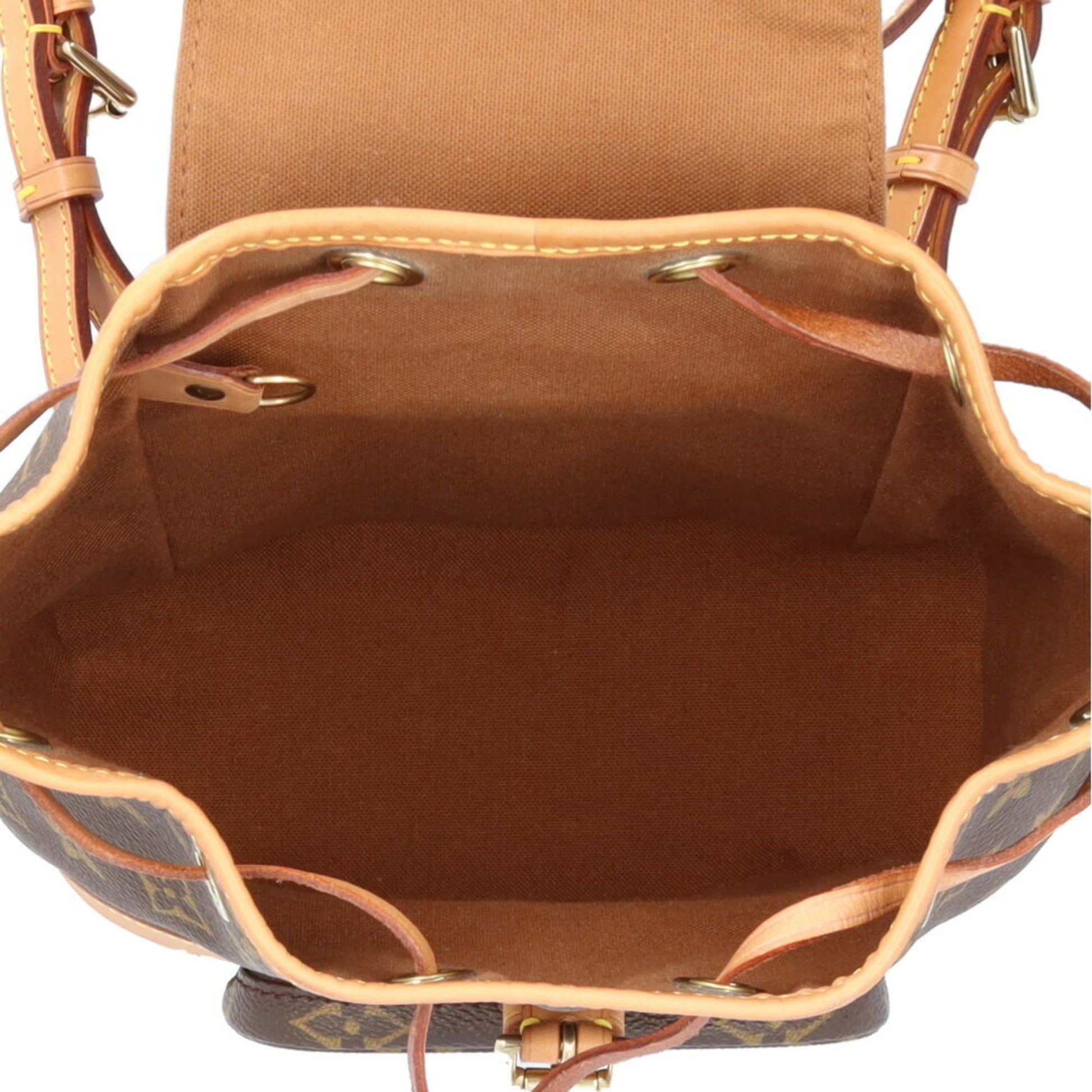 Louis Vuitton Montsouris, Brown, Canvas, backpack