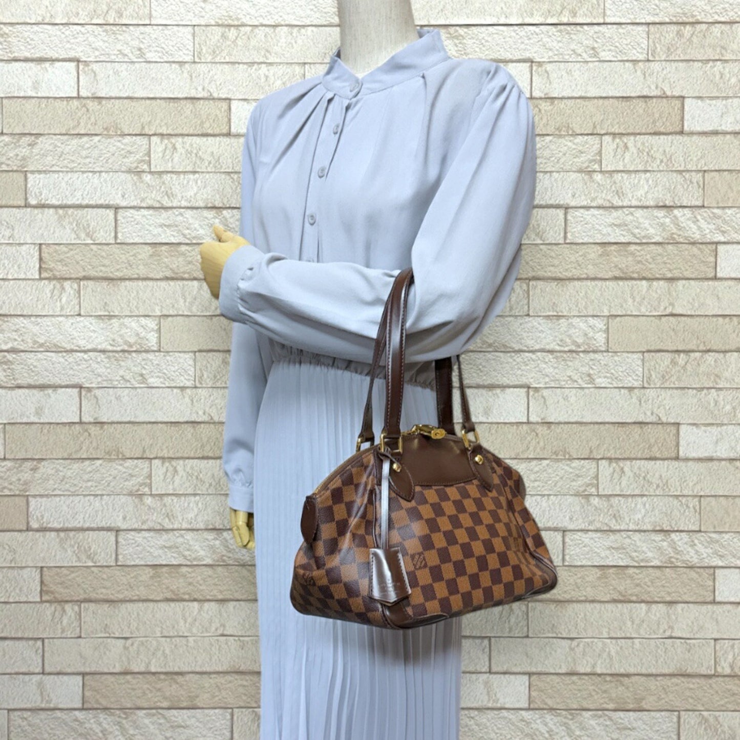 Louis Vuitton Verona, Brown, Canvas, handbag