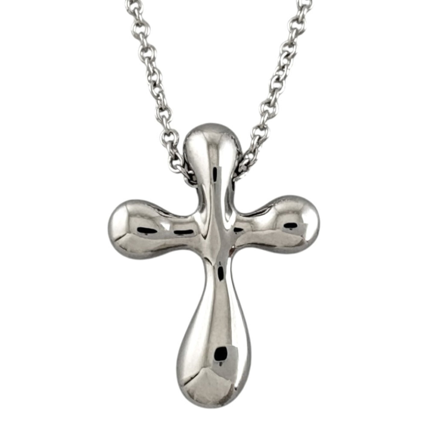 Tiffany & Co Croix, Silver, Platinum, necklace