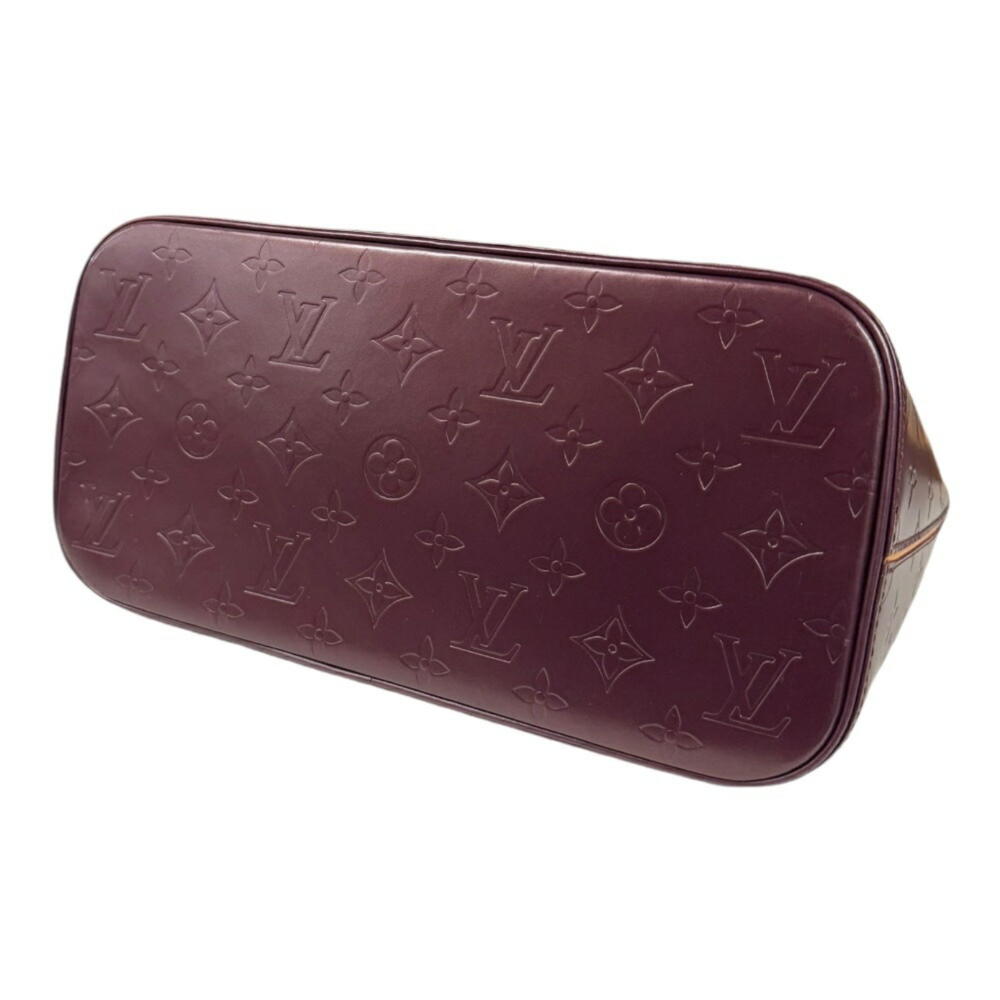 Louis Vuitton Stockton, Purple, Leather, tote