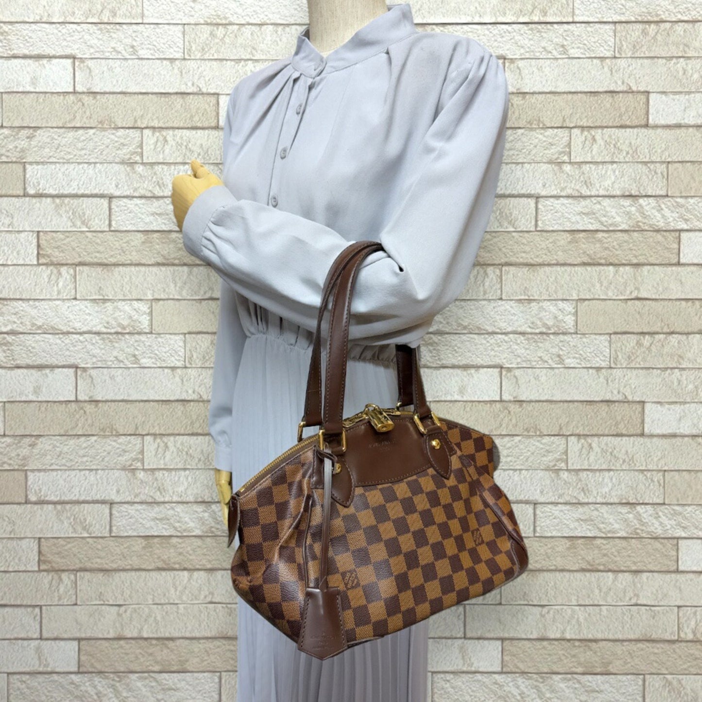 Louis Vuitton Verona, Brown, Canvas, handbag