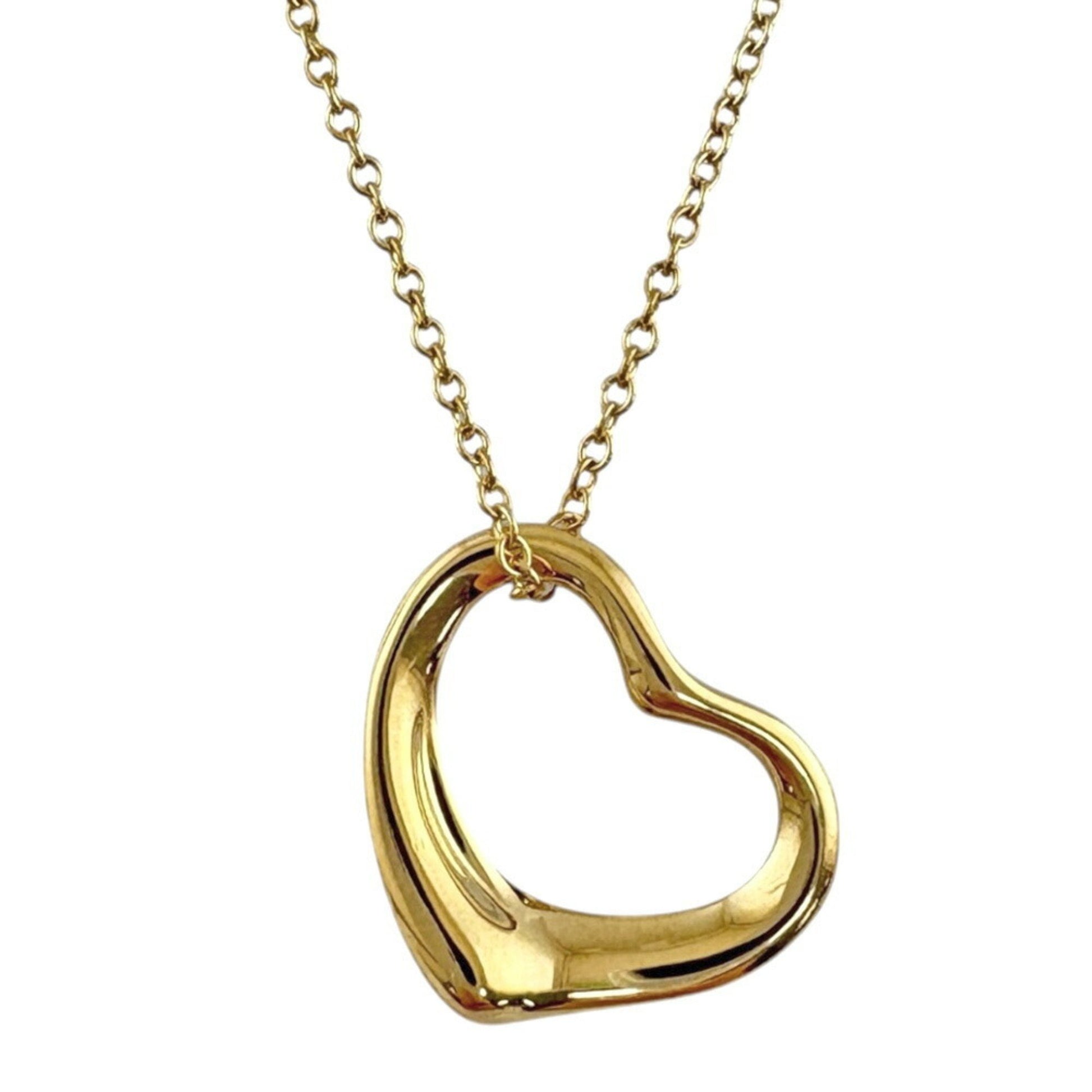 Tiffany & Co Open Heart, Gold, Yellow Gold, necklace