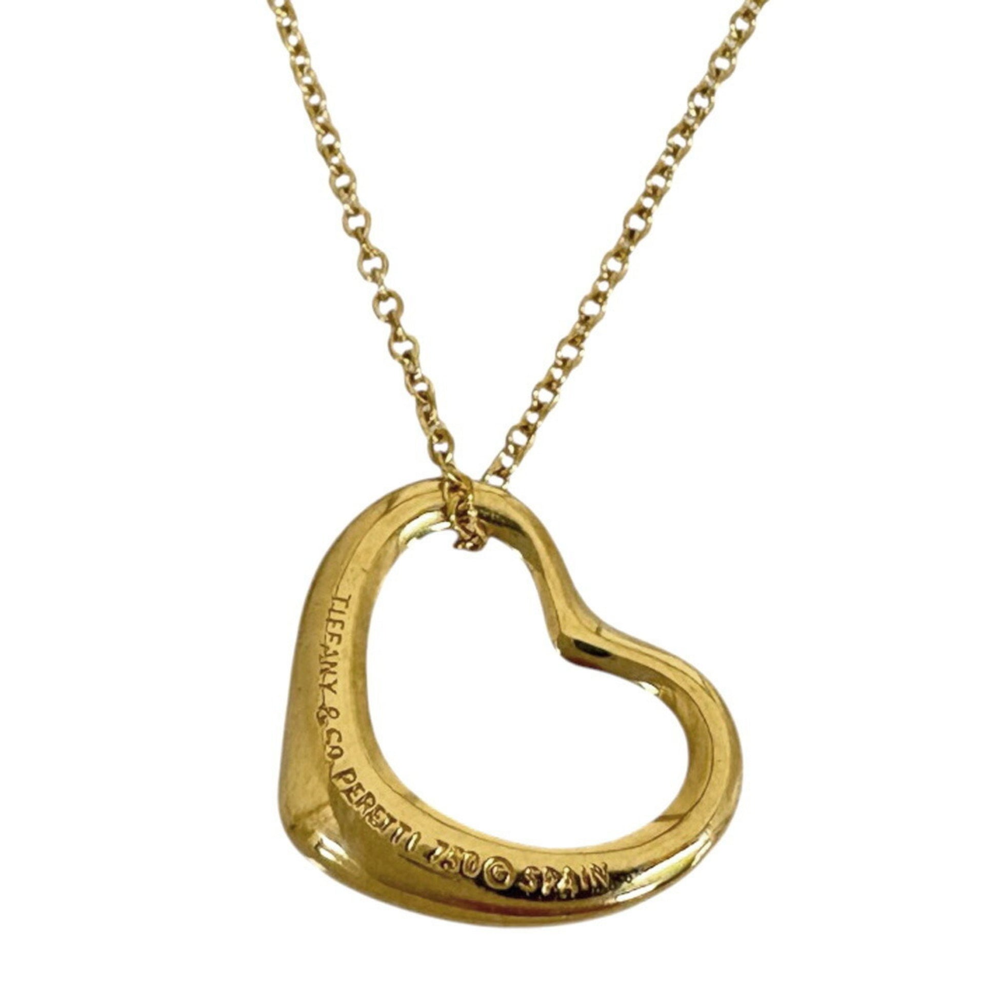 Tiffany & Co Open Heart, Gold, Yellow Gold, necklace