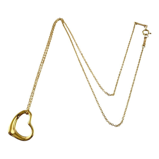 Tiffany & Co Open Heart, Gold, Yellow Gold, necklace