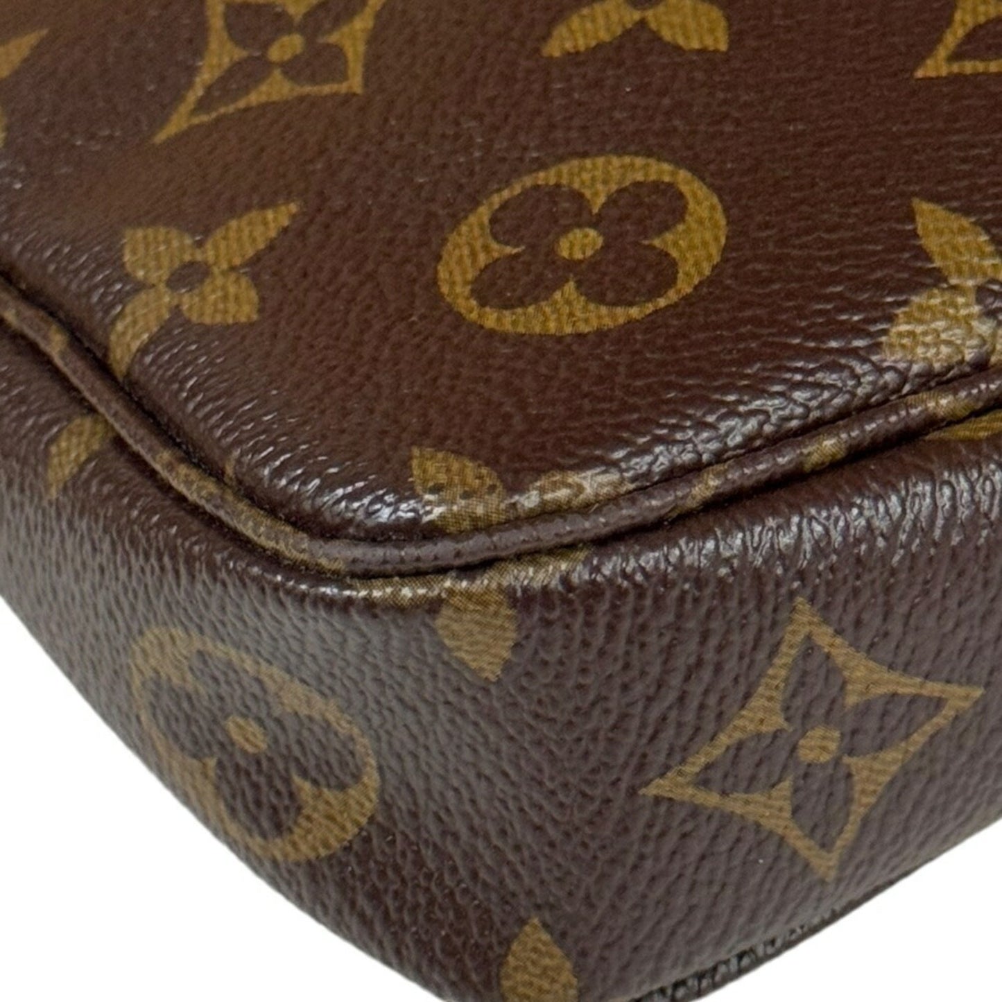 Louis Vuitton Pochette Accessoire, Brown, Canvas, clutch