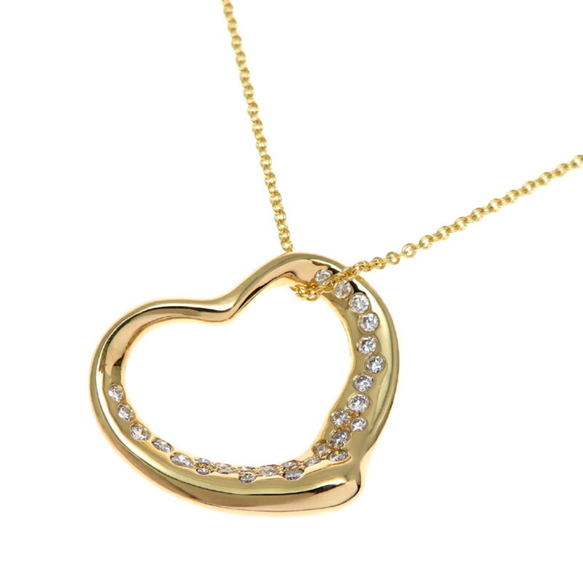 Tiffany & Co Open Heart, Gold, Yellow Gold, necklace