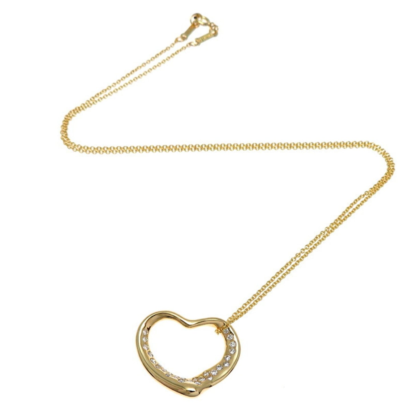 Tiffany & Co Open Heart, Gold, Yellow Gold, necklace