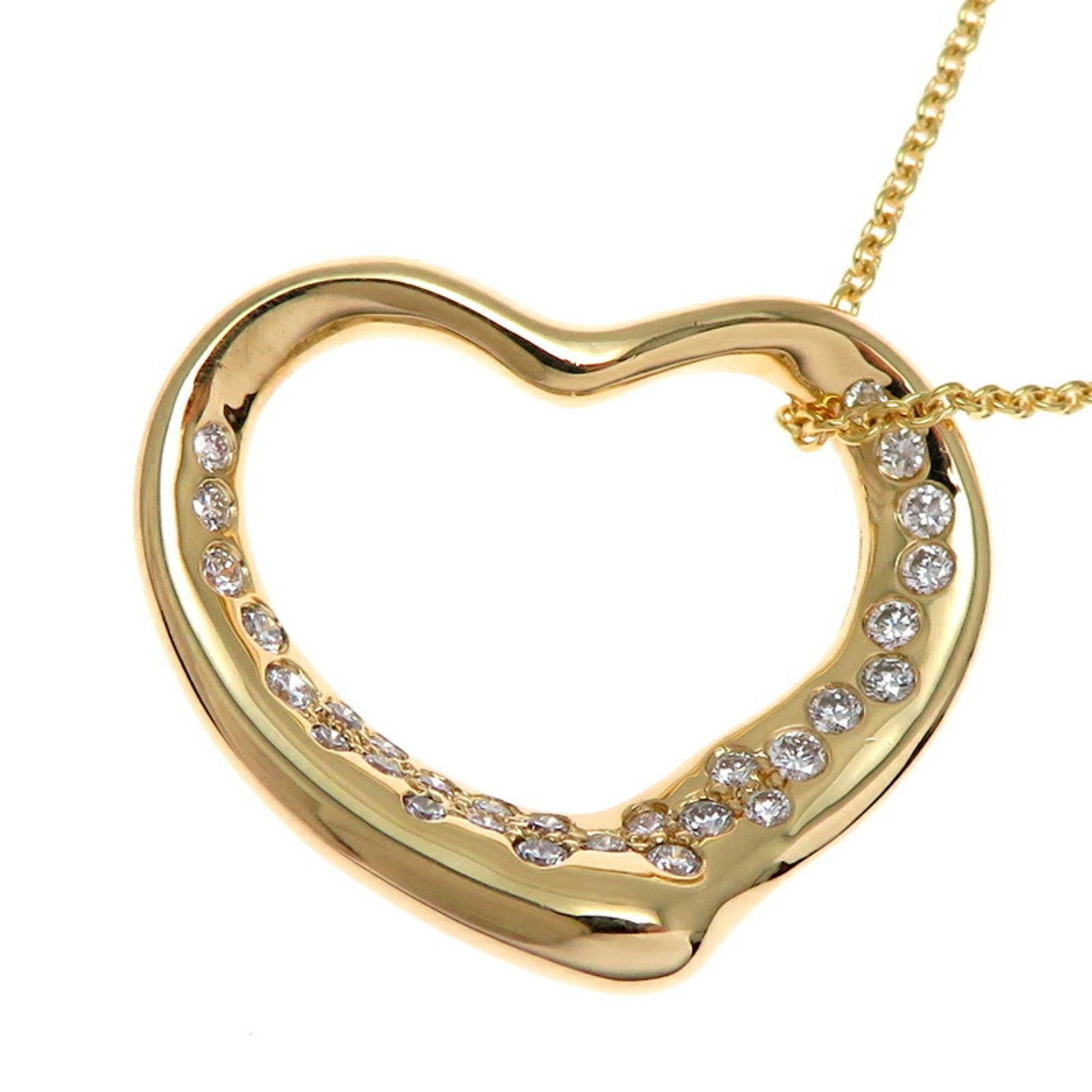 Tiffany & Co Open Heart, Gold, Yellow Gold, necklace