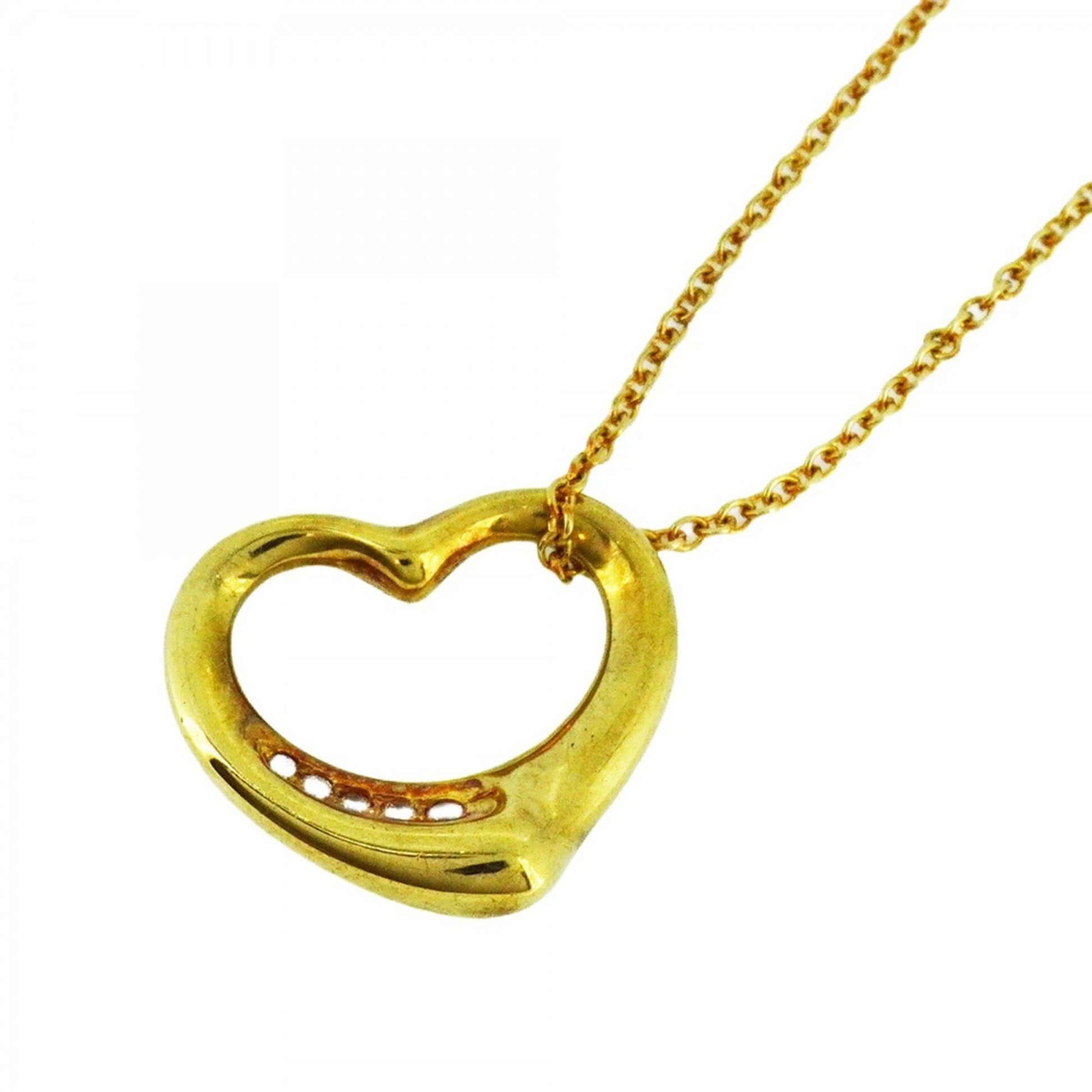 Tiffany & Co Open Heart, Gold, Yellow Gold, necklace