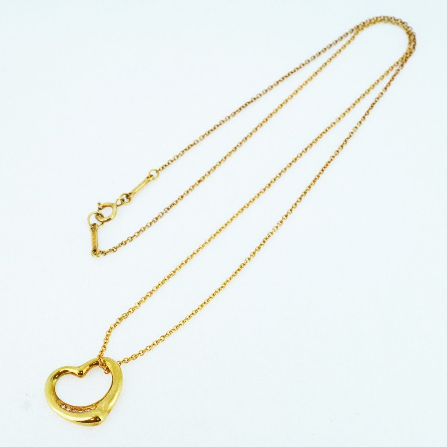 Tiffany & Co Open Heart, Gold, Yellow Gold, necklace