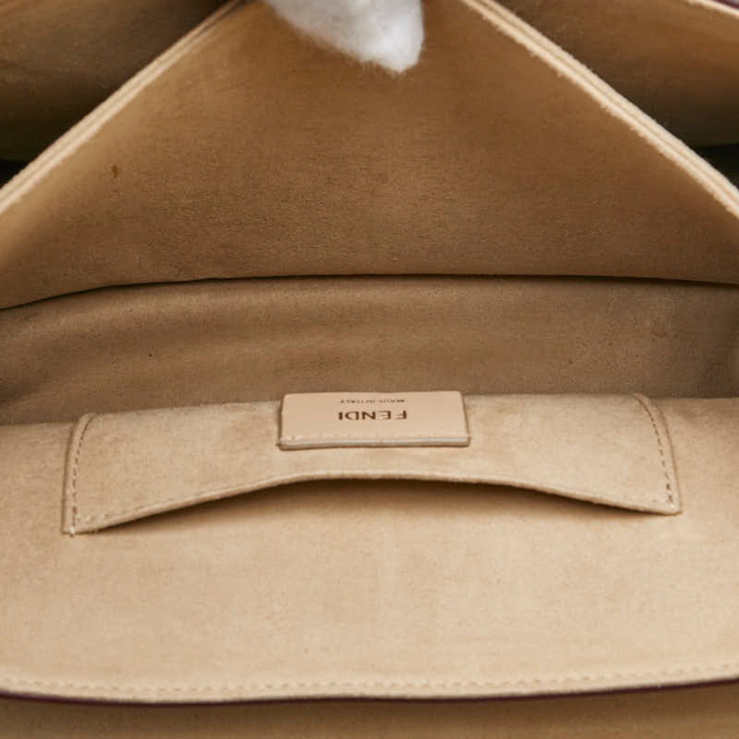 Fendi Kan I, Beige, Leather, handbag